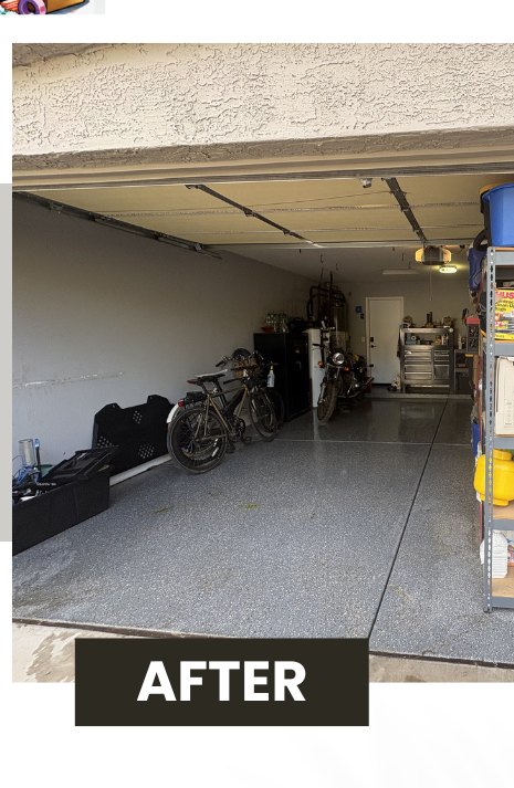 Modern home garage after